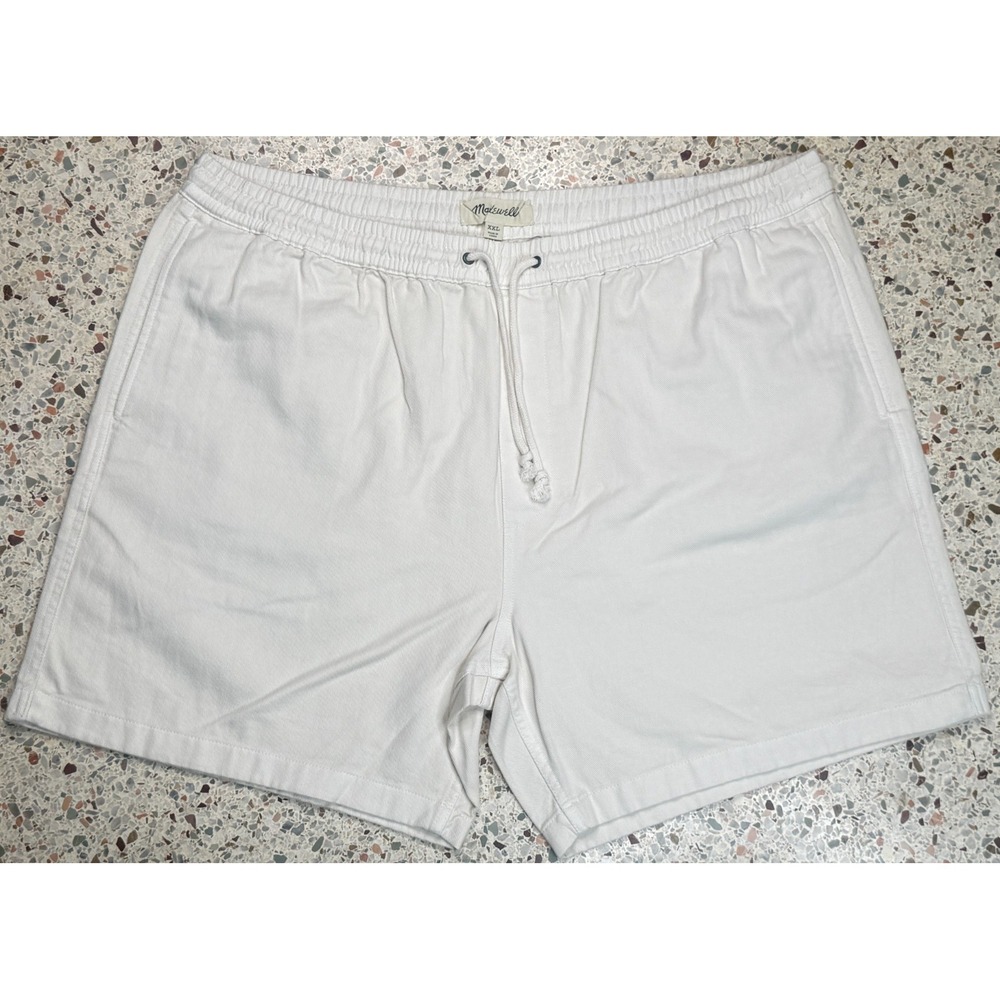 Madewell Men's Drawstring Waist Slash Pocket Cream Casual Shorts Size XXL‎